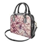 Spring Cherry Blossom Print Shoulder Handbag