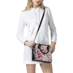 Spring Cherry Blossom Print Shoulder Handbag