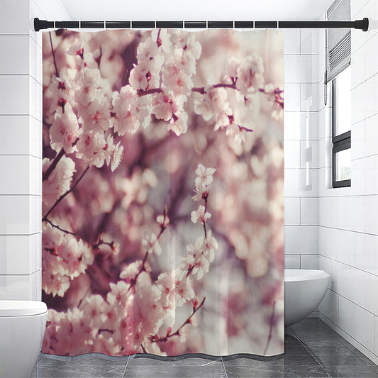 Spring Cherry Blossom Print Shower Curtain