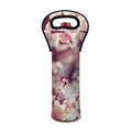 Spring Cherry Blossom Print Single Neoprene Wine Tote