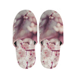 Spring Cherry Blossom Print Slippers