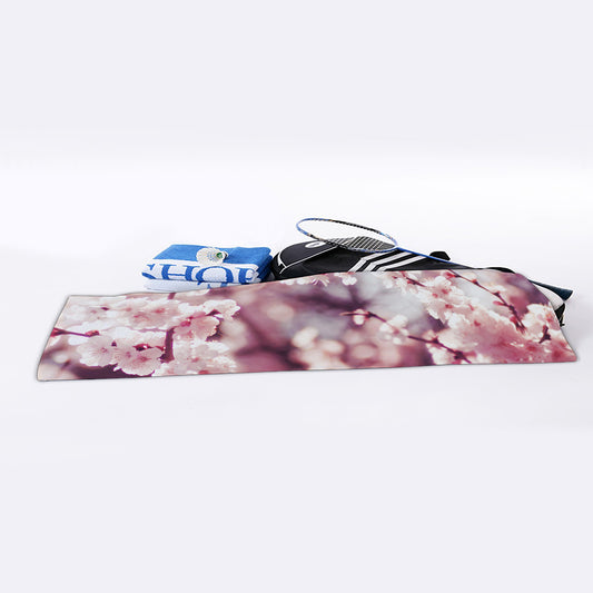 Spring Cherry Blossom Print Sports Towel