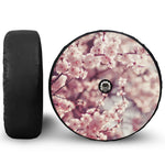Spring Cherry Blossom Print Tire Cover With Camera Hole