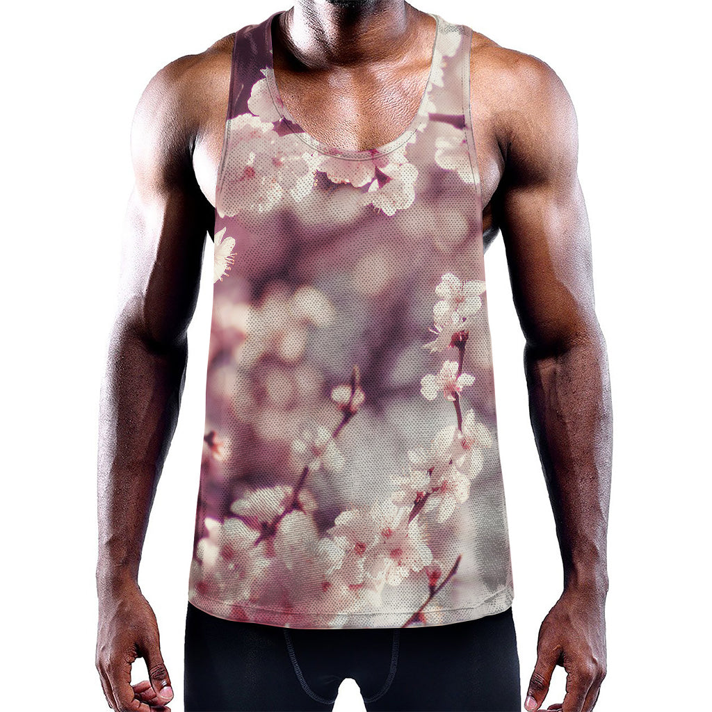 Spring Cherry Blossom Print Training Tank Top