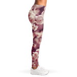 Spring Cherry Blossom Print Women's Leggings