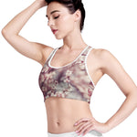 Spring Cherry Blossom Print Women's Sports Bra