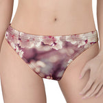 Spring Cherry Blossom Print Women's Thong
