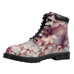 Spring Cherry Blossom Print Work Boots
