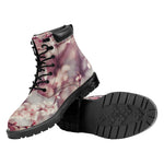 Spring Cherry Blossom Print Work Boots