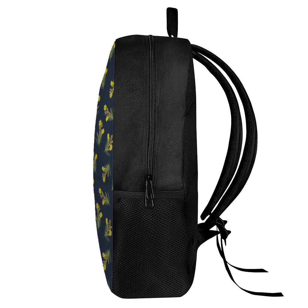 Spring Daffodil Flower Pattern Print 17 Inch Backpack