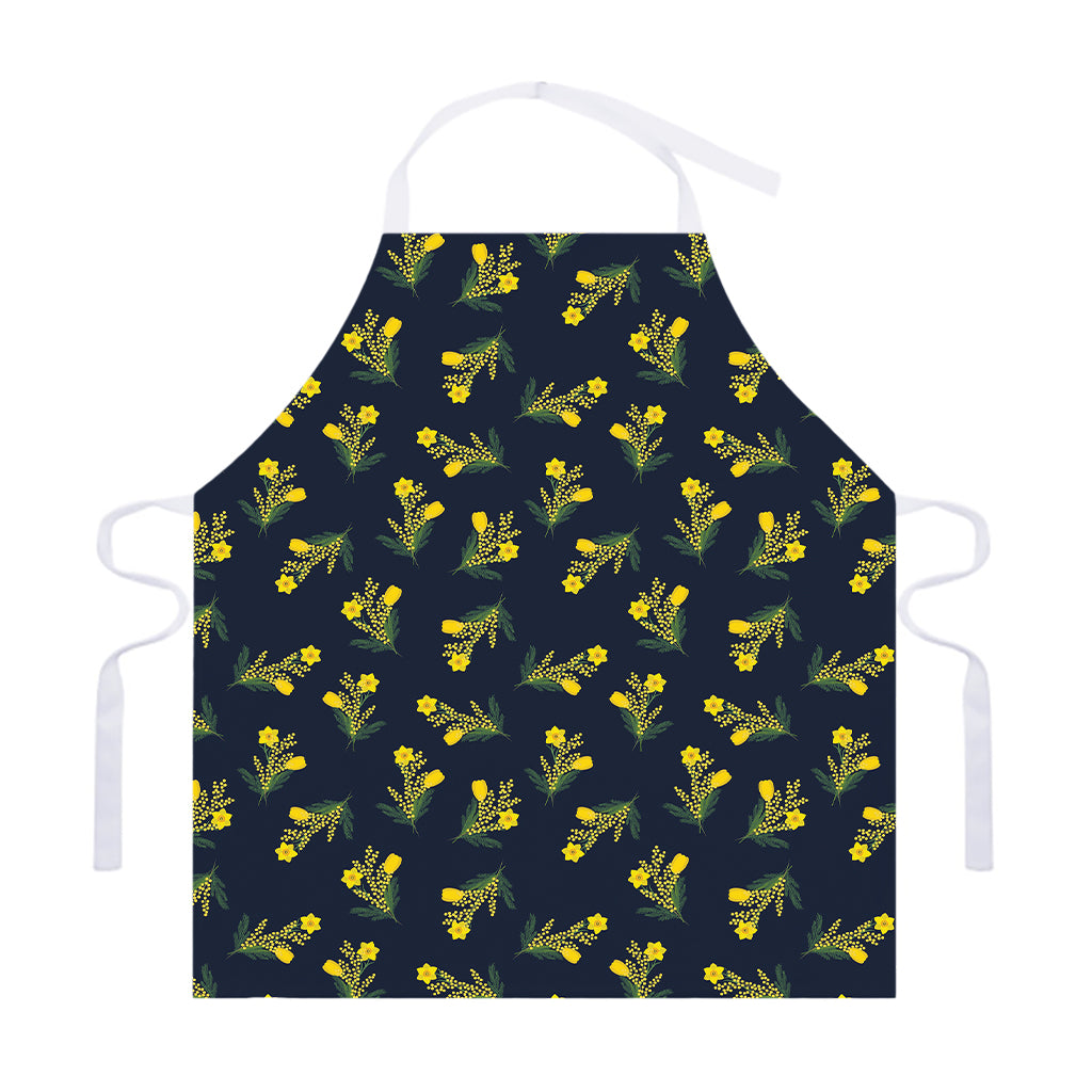 Spring Daffodil Flower Pattern Print Adjustable Apron