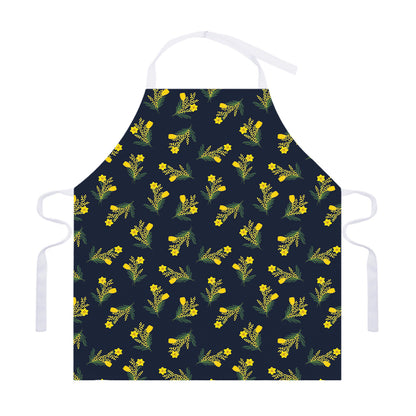 Spring Daffodil Flower Pattern Print Adjustable Apron