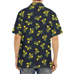 Spring Daffodil Flower Pattern Print Aloha Shirt