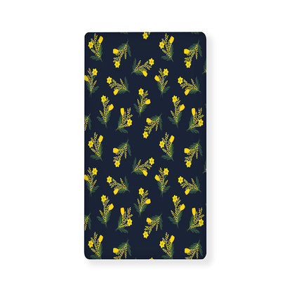 Spring Daffodil Flower Pattern Print Baby Crib Sheet
