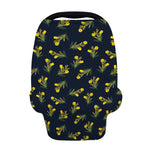 Spring Daffodil Flower Pattern Print Baby Seat Cover