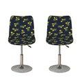 Spring Daffodil Flower Pattern Print Bar Stool Covers
