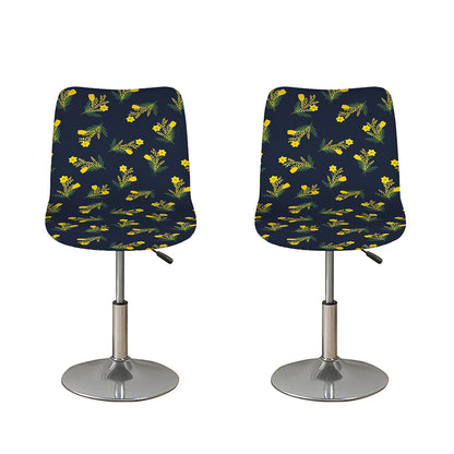 Spring Daffodil Flower Pattern Print Bar Stool Covers