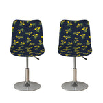 Spring Daffodil Flower Pattern Print Bar Stool Covers