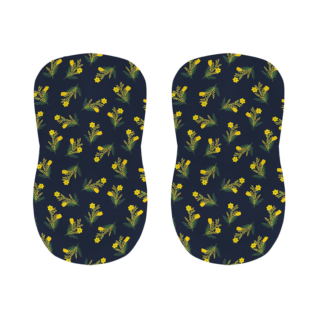 Spring Daffodil Flower Pattern Print Bar Stool Covers