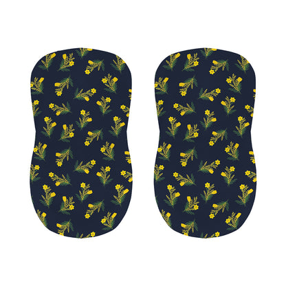 Spring Daffodil Flower Pattern Print Bar Stool Covers