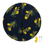 Spring Daffodil Flower Pattern Print Basketball