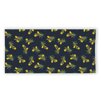 Spring Daffodil Flower Pattern Print Beach Towel