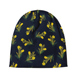 Spring Daffodil Flower Pattern Print Beanie