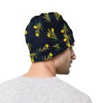 Spring Daffodil Flower Pattern Print Beanie