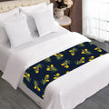 Spring Daffodil Flower Pattern Print Bed Runner