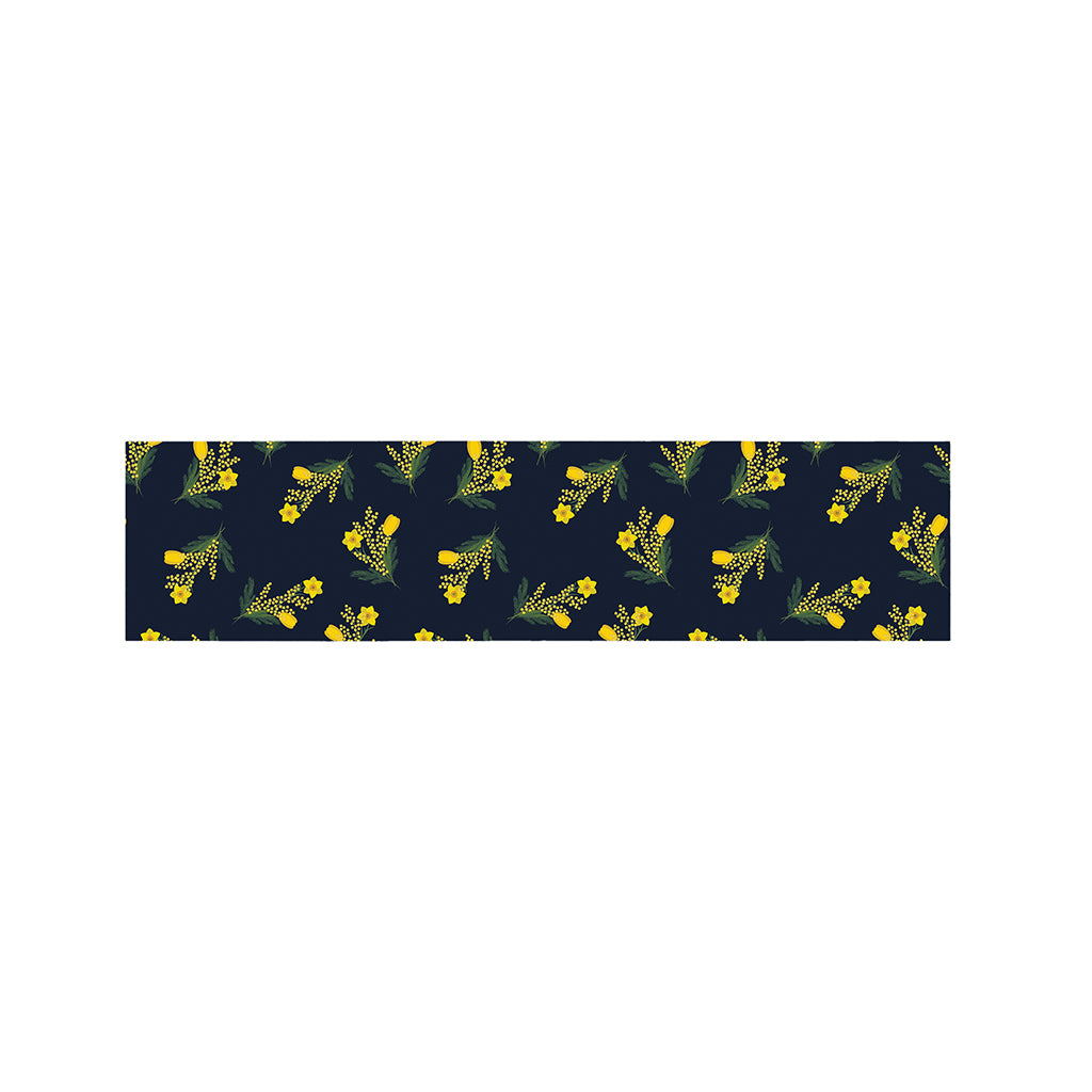 Spring Daffodil Flower Pattern Print Bed Runner