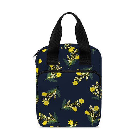 Spring Daffodil Flower Pattern Print Bible Tote Bag