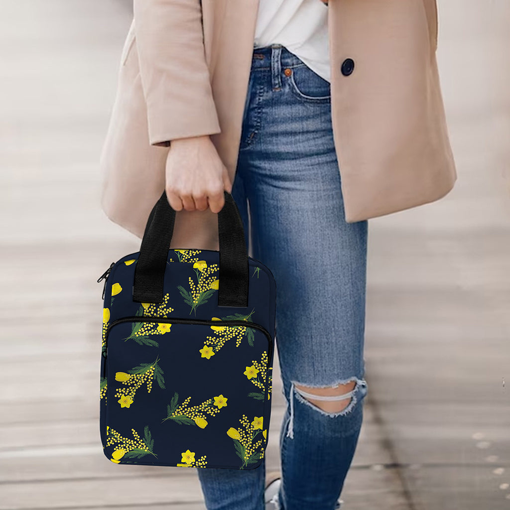 Spring Daffodil Flower Pattern Print Bible Tote Bag