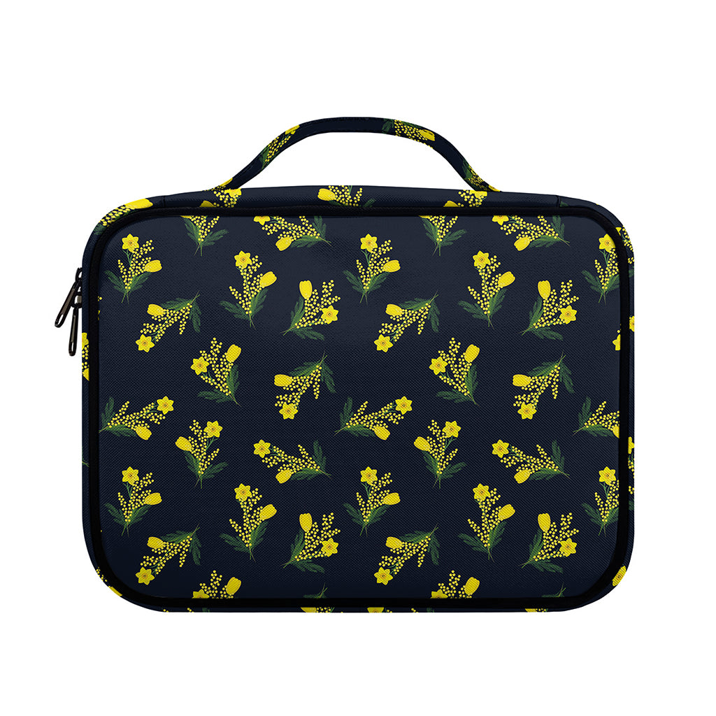 Spring Daffodil Flower Pattern Print Briefcase Bible Bag