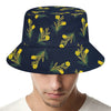 Spring Daffodil Flower Pattern Print Bucket Hat