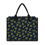Spring Daffodil Flower Pattern Print Canvas Tote Bag
