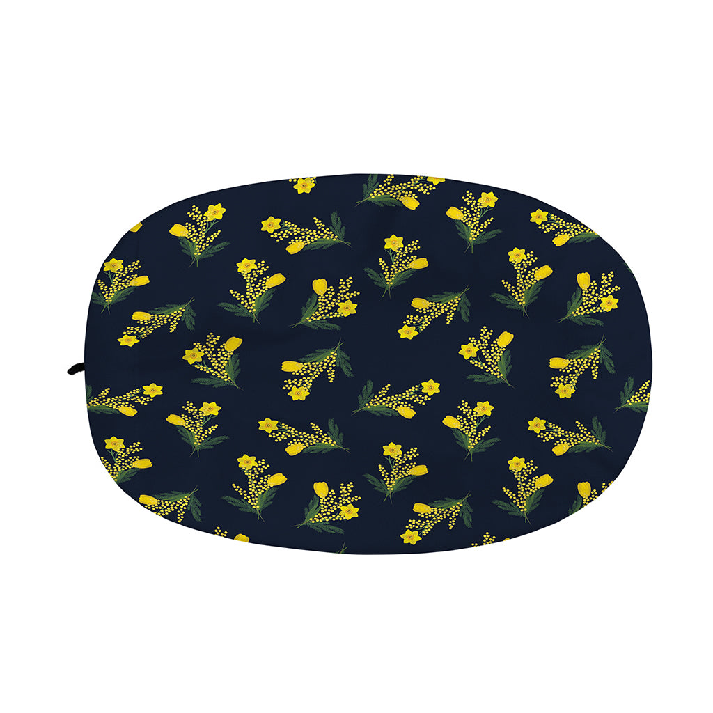 Spring Daffodil Flower Pattern Print Car Side Mirror Covers
