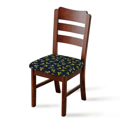Spring Daffodil Flower Pattern Print Chair Cushion Cover