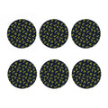 Spring Daffodil Flower Pattern Print Coaster Set