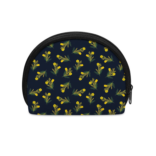 Spring Daffodil Flower Pattern Print Coin Purse