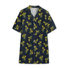 Spring Daffodil Flower Pattern Print Cotton Hawaiian Shirt