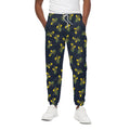 Spring Daffodil Flower Pattern Print Cotton Sweatpants