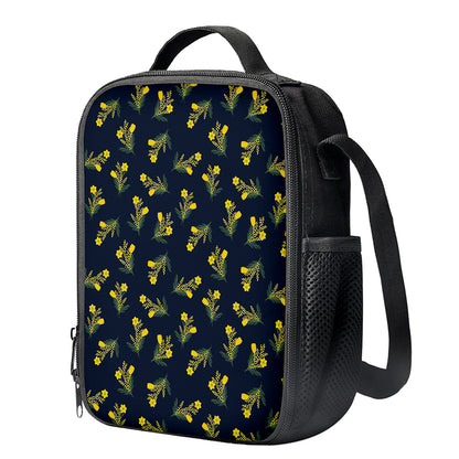 Spring Daffodil Flower Pattern Print Crossbody Lunch Bag