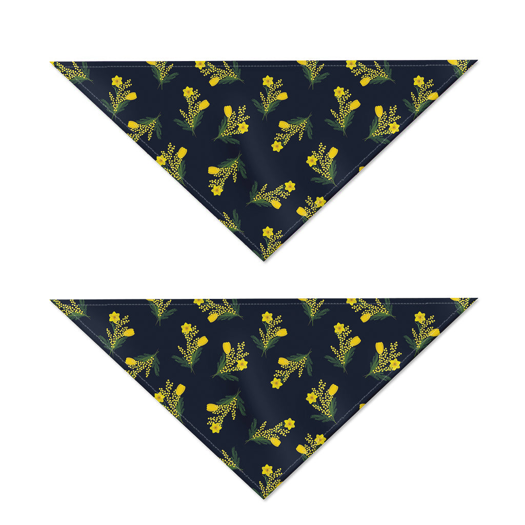 Spring Daffodil Flower Pattern Print Dog Bandana