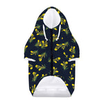 Spring Daffodil Flower Pattern Print Dog Zip Up Hoodie