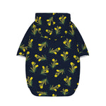 Spring Daffodil Flower Pattern Print Dog Zip Up Hoodie