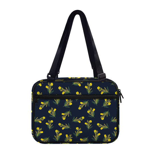 Spring Daffodil Flower Pattern Print Double Strap Bible Bag