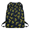 Spring Daffodil Flower Pattern Print Drawstring Backpack