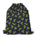 Spring Daffodil Flower Pattern Print Drawstring Bag