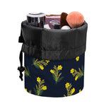 Spring Daffodil Flower Pattern Print Drawstring Makeup Bag