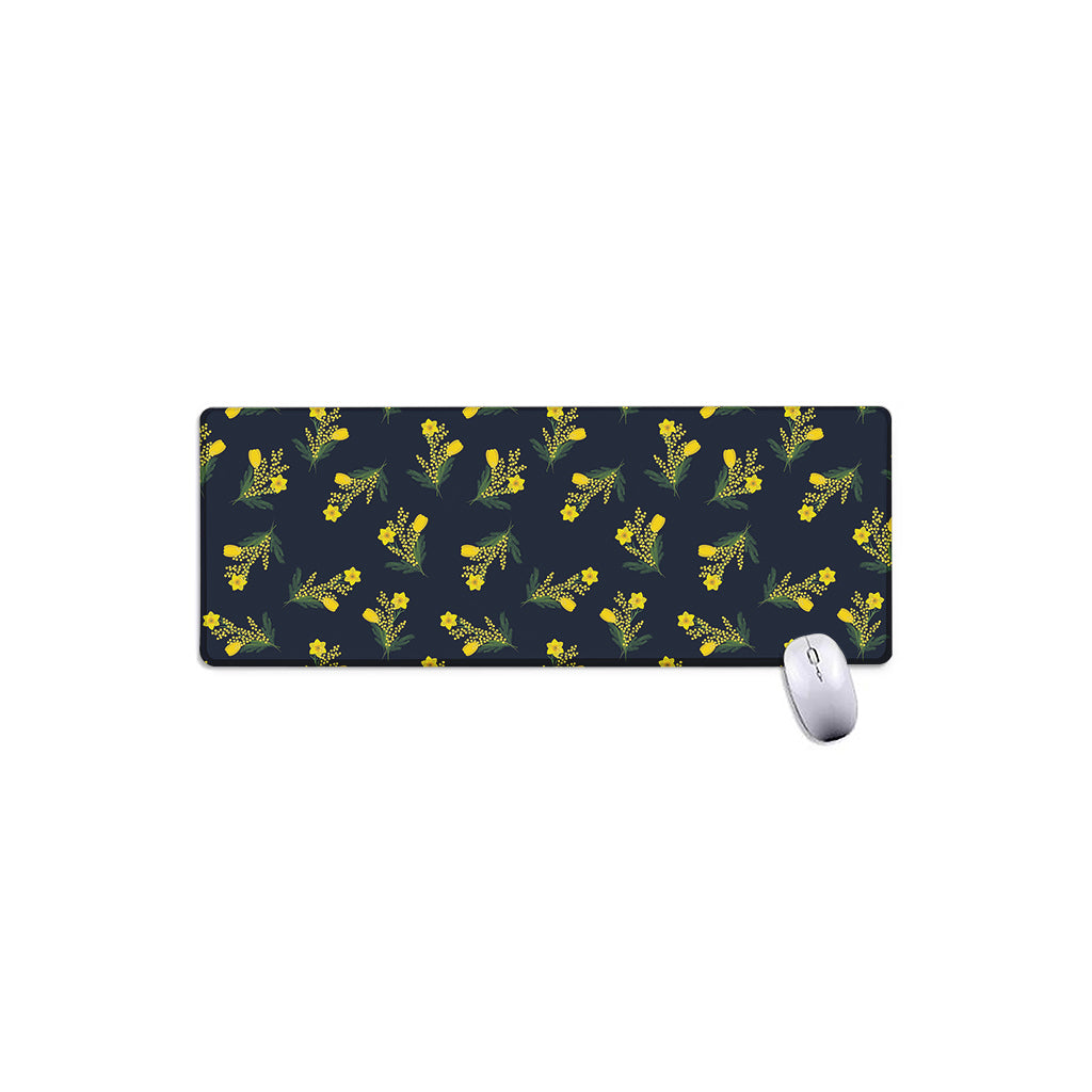 Spring Daffodil Flower Pattern Print Extended Mouse Pad
